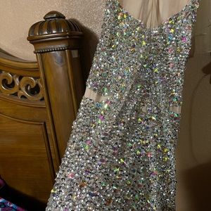 Skin color formal dress